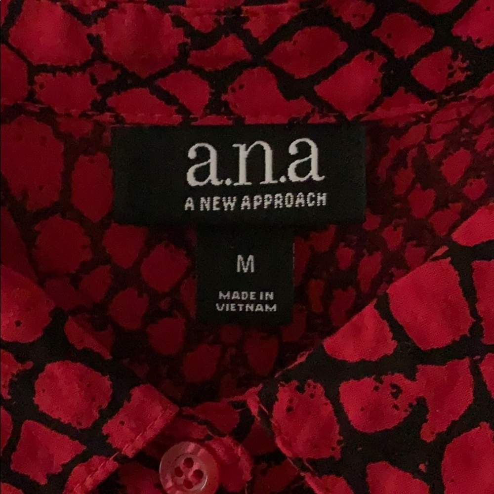 ANA snakeskin print button down - Picture 5 of 8